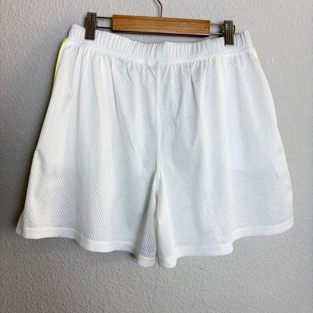 Free People FP Movement When In Venice Mesh Basketball Shorts White Neon XS - Picture 8 of 10